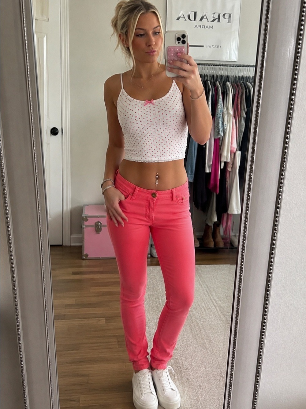 Celebrity Pink Coral Low Rise Skinny Jeans – Size 1 (Y2K)